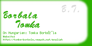 borbala tomka business card